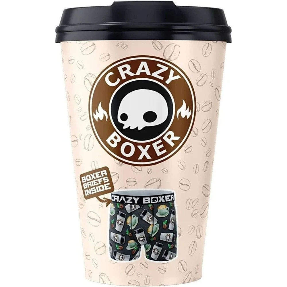 Crazy Boxer Premium Coffee (Take Out Mug) Men's Boxer Briefs - Small